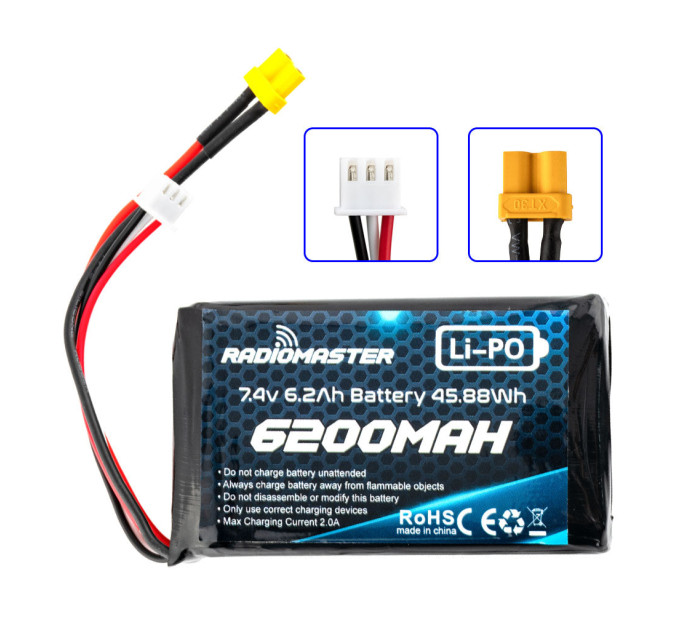 Акумуляторний блок RadioMaster 6200mah 2S Lipo Transmitter Battery (HP0157.BATT-6200-2S)