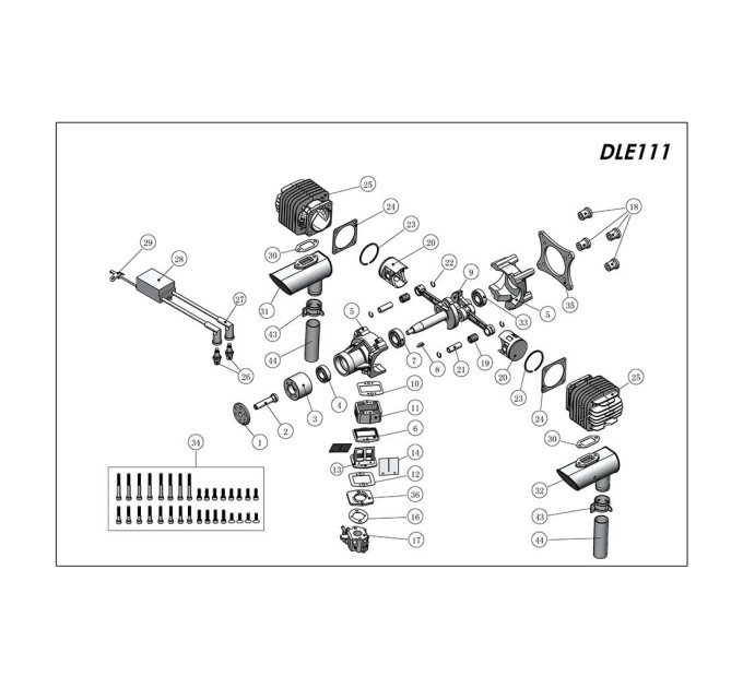 Двигун для дрона DLE 111 (DLE 111)