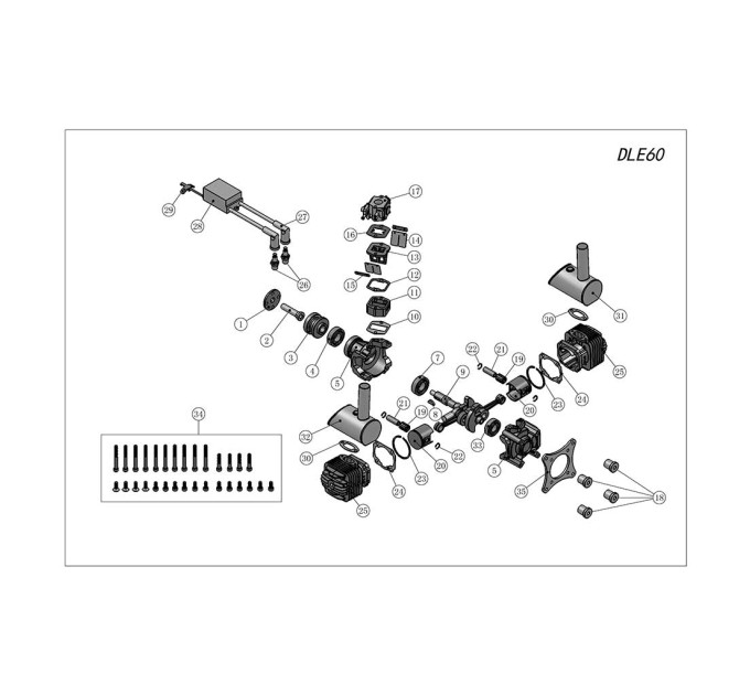 Двигун для дрона DLE 60 (DLE 60)