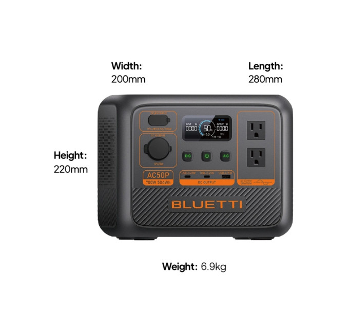 Зарядна станція BLUETTI AC50P 700W 504Wh (AC50P)