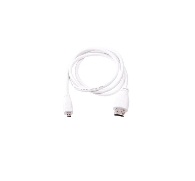 Додаткове обладнання для Мікро ПК Raspberry Pi Кабель microHDMI-HDMI для Raspberry Pi 2м офіційний білий (SC0531)