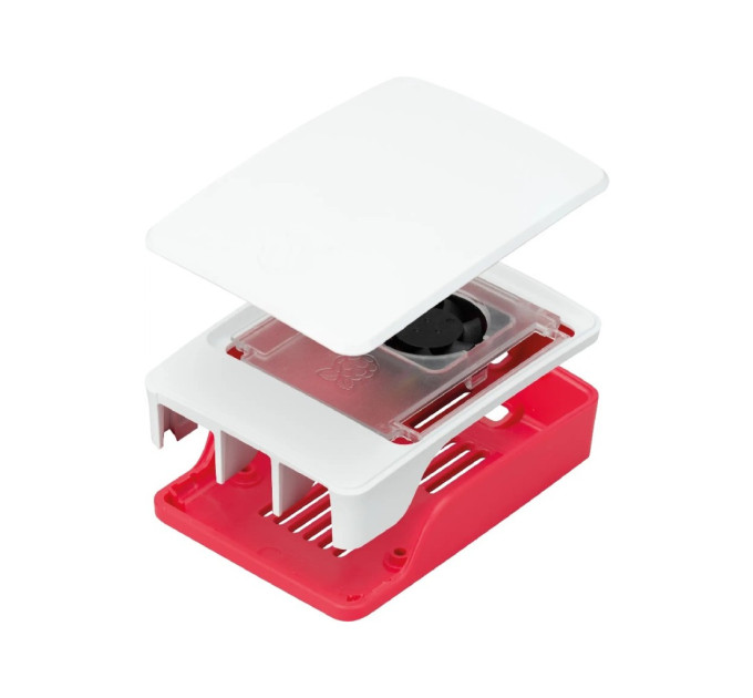 Корпус для Мікро ПК Raspberry Pi Корпус червоно-білий для Raspberry Pi 5 офіційний (SC1159)
