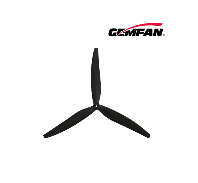 Пропелер для дрона Gemfan 1507 Glass Fiber Nylon 3 Blade 1CW/1CCW- Black (PMGN1507-3B)