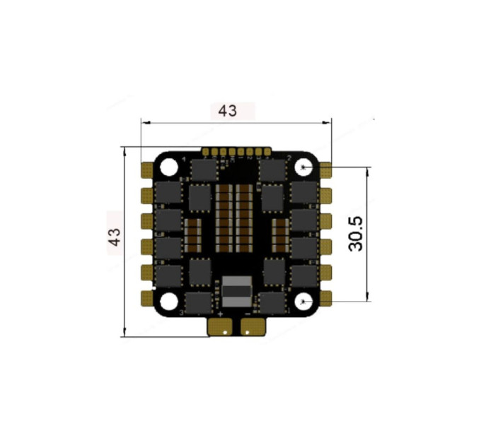 Політний стек Hobbyporter F405 + 55A ESC (F405BLS55A)
