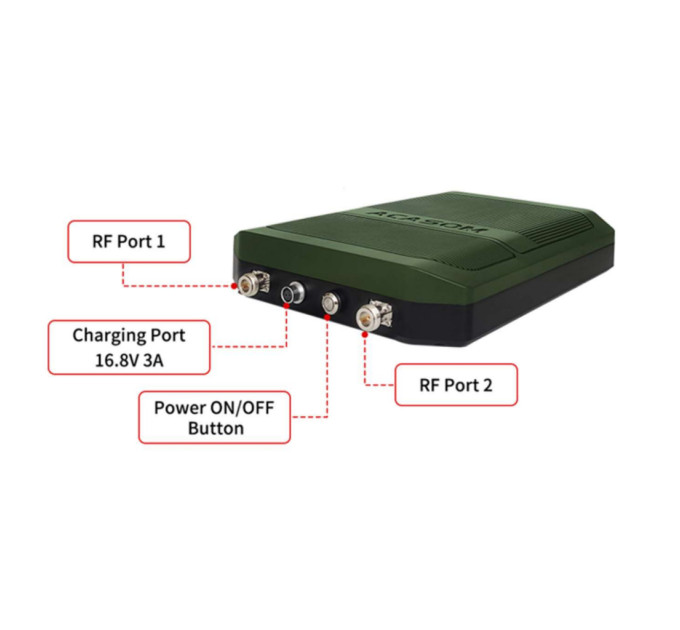 Підсилювач сигналу для дрона Acasom ROC-6 2.4G/5.2/5.8G (20Вт 5000mAh/16.8V)+кріплення штативу (ROC-6 Green)
