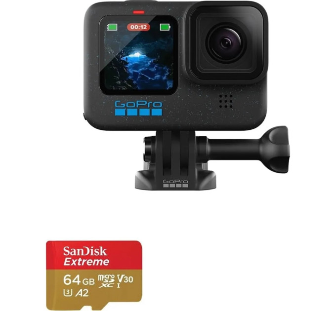 Екшн-камера GoPro HERO12 Black + 64Gb SD card (CHDSB-121-CN)