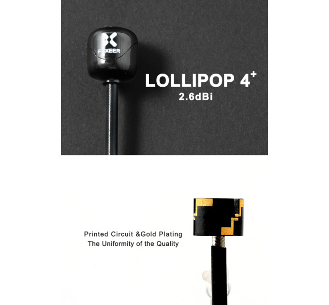 Антена для дрона Foxeer Lollipop 4 Plus High Quality 5G SMA Angle 150mm RHCP 1шт. (PA14745ANGLE)