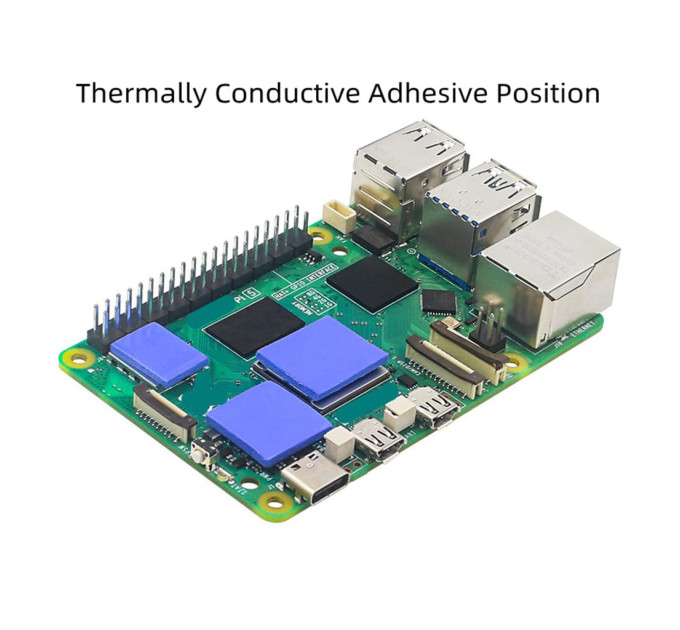 Радіатор охолодження для Мікро ПК Raspberry Pi з вентилятором для Raspberry Pi 5 (RA800)