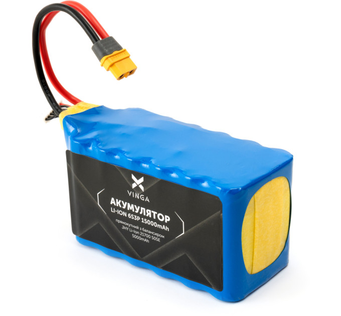 Акумуляторний блок Vinga Li-ion 6S3P 15000mAh з балансиром (JHY Li-Ion 21700 5000mAh) (V6S3P-5000)