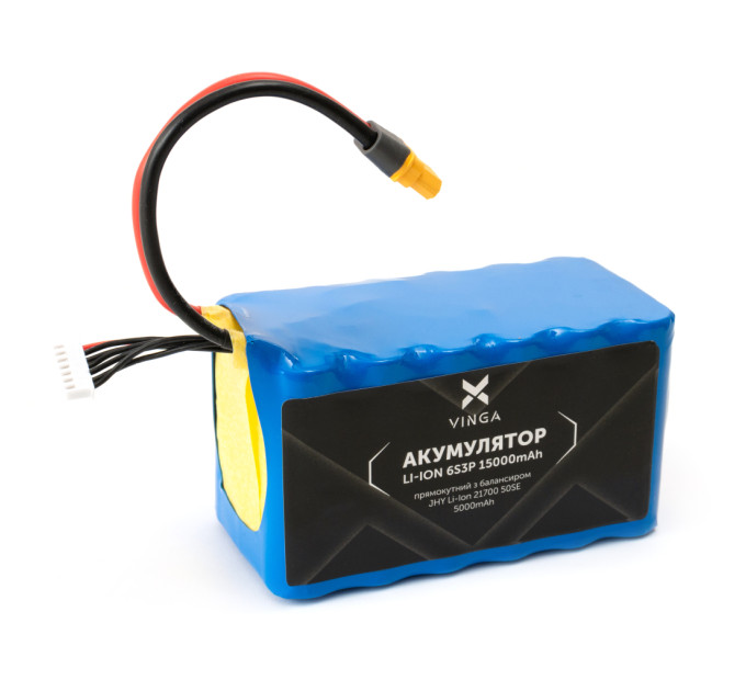 Акумуляторний блок Vinga Li-Ion 6S3P 15000mAh коробка 10 шт (JHY Li-Ion 21700 5000mAh) (V6S3P-10PCS-15000MAH)