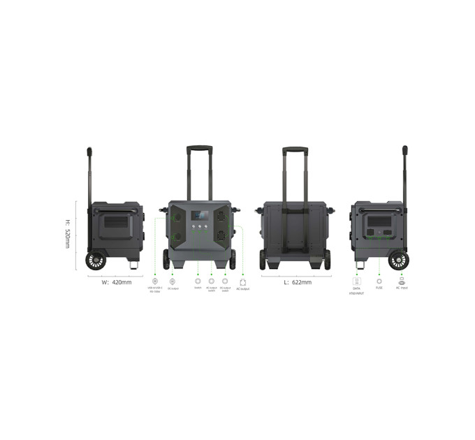 Зарядна станція PowerPlant M50 5120Wh (PB931439)