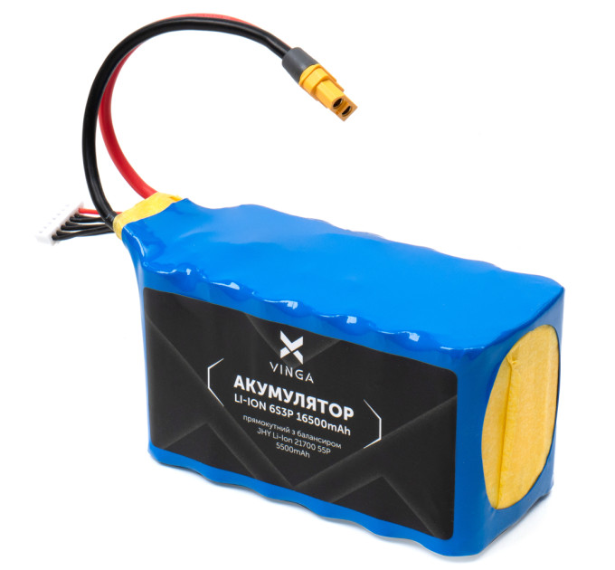 Акумуляторний блок Vinga Li-ion 6S3P 16500mAh коробка 10 шт. (JHY Li-Ion 21700 5500mAh) (V6S3P-10PCS-16500MAH)