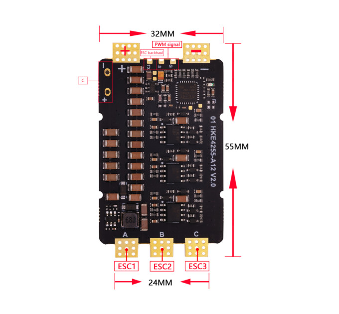 Регулятор ходу (ESC) HAKRC 4225 120A 12S (HAK4225)
