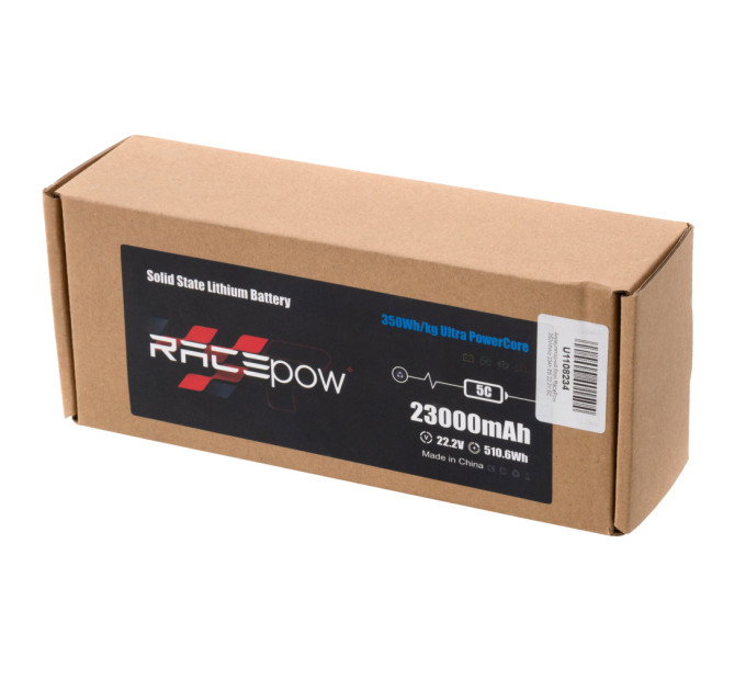 Акумуляторний блок RacePow 350Wh/kg 23Ah 6S 22.2V 5C XT90S (350WHKG-23Ah-6S-5C)