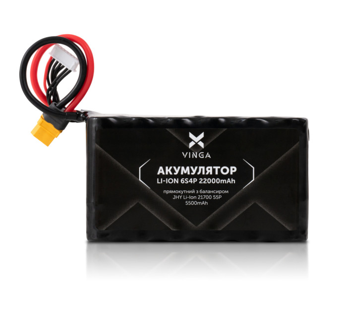 Акумуляторний блок Vinga Li-Ion 6S4P 22000mAh з балансувальним дротом (V6S4P-22000MAH)