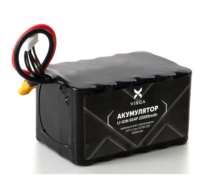 Акумуляторний блок Vinga Li-Ion 6S4P 22000mAh з балансувальним дротом (V6S4P-22000MAH)