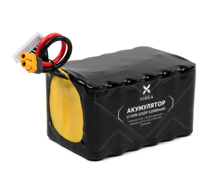 Акумуляторний блок Vinga Li-Ion 12S2P 11000mAh з балансувальним дротом (V12S2P-11000MAH)