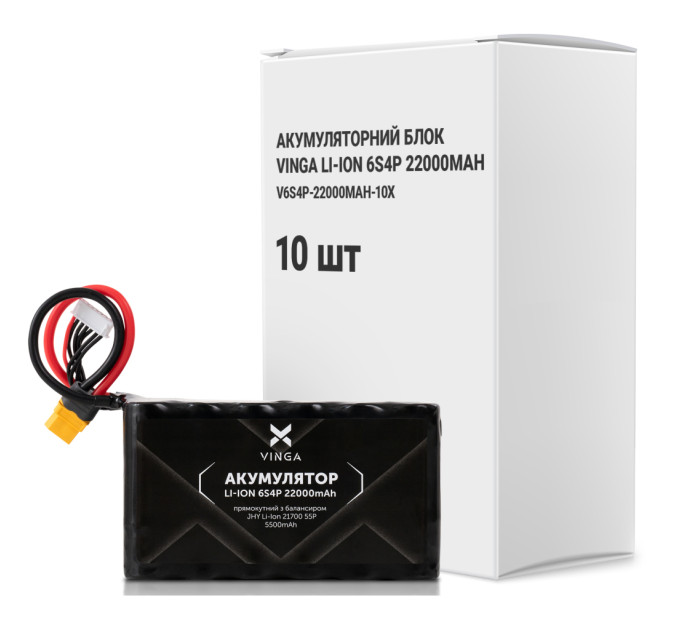 Акумуляторний блок Vinga Li-Ion 6S4P 22000mAh коробка 10 штук (V6S4P-22000MAH-10X)
