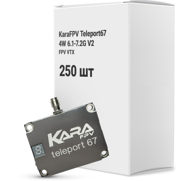Відеопередавач (VTX) KaraFPV Teleport67 4W 6.1-7.2G V2 упаковка 250 шт. (TX6704BV2)