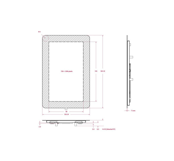 Екран для Мікро ПК Raspberry Pi Touch Display 2 - 7