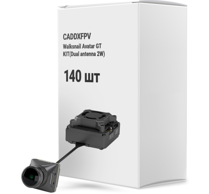 Відеосистема FPV CADDXFPV Walksnail Avatar GT KIT(Dual antenna 2W) упаковка 140 шт. (WN12-2W14BBOX140)