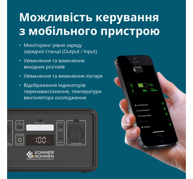 Зарядна станція Konner&Sohnen KS500PS 500W 448Wh (KS500PS)