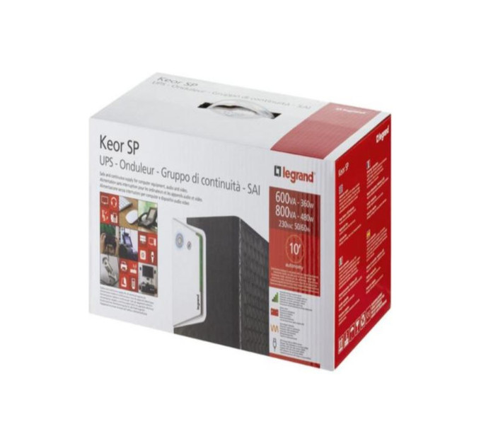 Пристрій безперебійного живлення Legrand Keor SP 1000VA 600W IEC+ Schuko (310187)