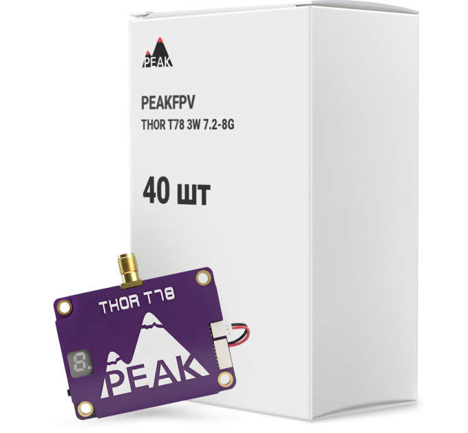 Відеопередавач (VTX) Peakfpv THOR T78 3W 7.2-8G упаковка 40 шт. (T78BOX40)