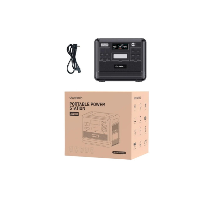 Зарядна станція Choetech BS008-BQB 2400W 2048Wh (BS008-BQB)