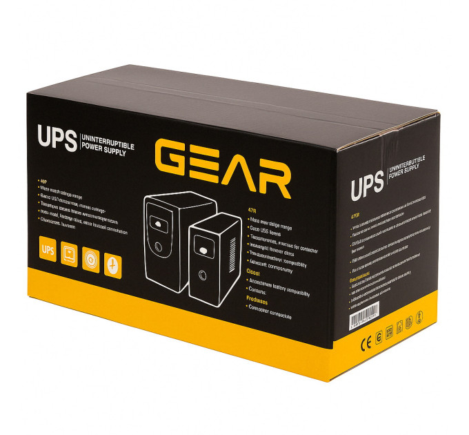 Пристрій безперебійного живлення GEAR GU-1000PLCD