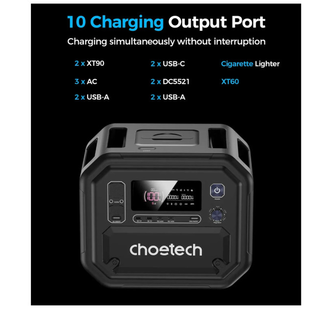 Зарядна станція Choetech BS064 2500W 2160Wh (BS064)