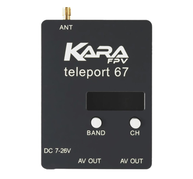 Відеоприймач (VRX) KaraFPV Teleport67 6.1G-7.2G (RX6704)