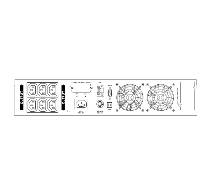 Пристрій безперебійного живлення SVC RT-3KSB On-Line, RM 3000VA (RT-3KSB)