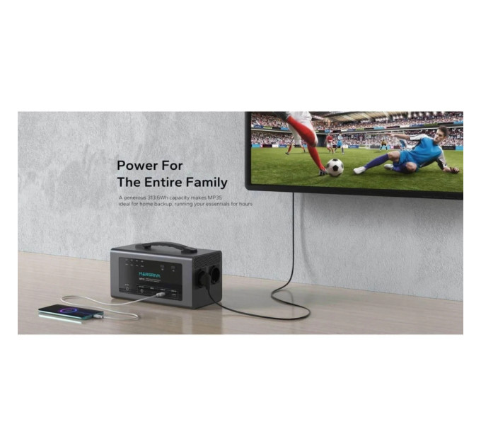 Зарядна станція Marsriva MP3S 300W 313.6Wh LiFePO4 (MP3SV2_MARSRIVA)