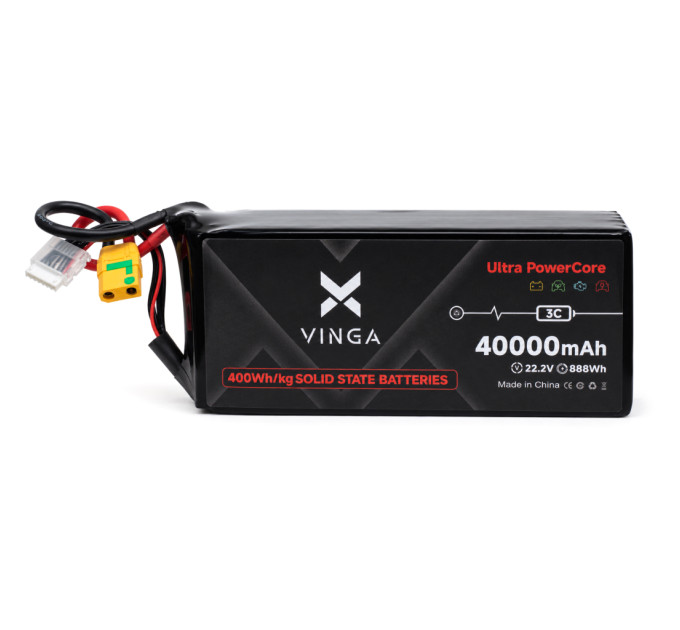 Акумуляторний блок Vinga 400Wh/kg 40Ah 6S 22.2V XT90S (400WHKG-40Ah-6S)