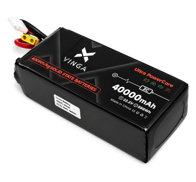 Акумуляторний блок Vinga 400Wh/kg 40Ah 6S 22.2V XT90S (400WHKG-40Ah-6S)
