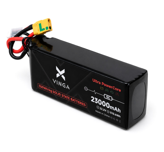 Акумуляторний блок Vinga 350Wh/kg 23Ah 6S 22.2V 5C XT90S (V-350-23Ah-6S-5C)