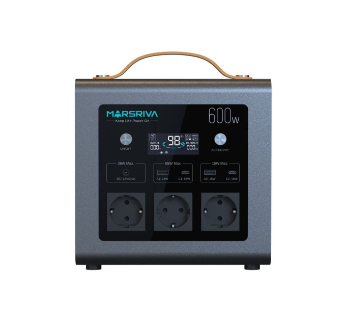 Зарядна станція Marsriva MP6 Plus 600W 512Wh (MP6Plus_MARSRIVA)