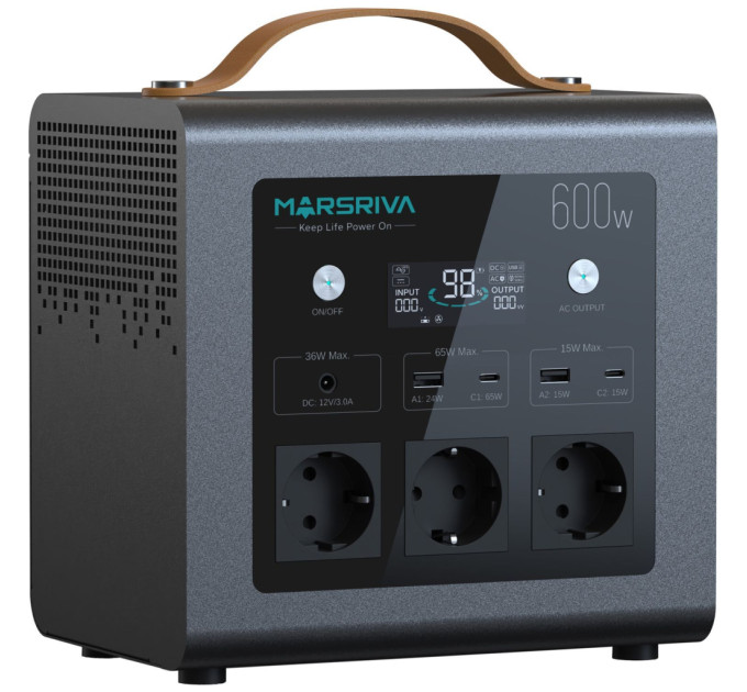 Зарядна станція Marsriva MP6 Plus 600W 512Wh (MP6Plus_MARSRIVA)