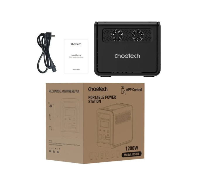 Зарядна станція Choetech 1200W 1024Wh (BS068-BQB)