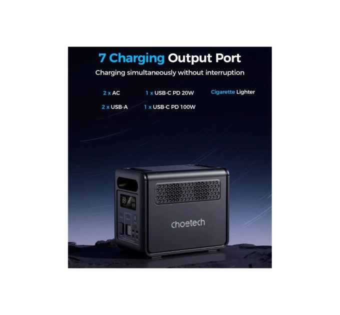 Зарядна станція Choetech 1200W 1024Wh (BS068-BQB)