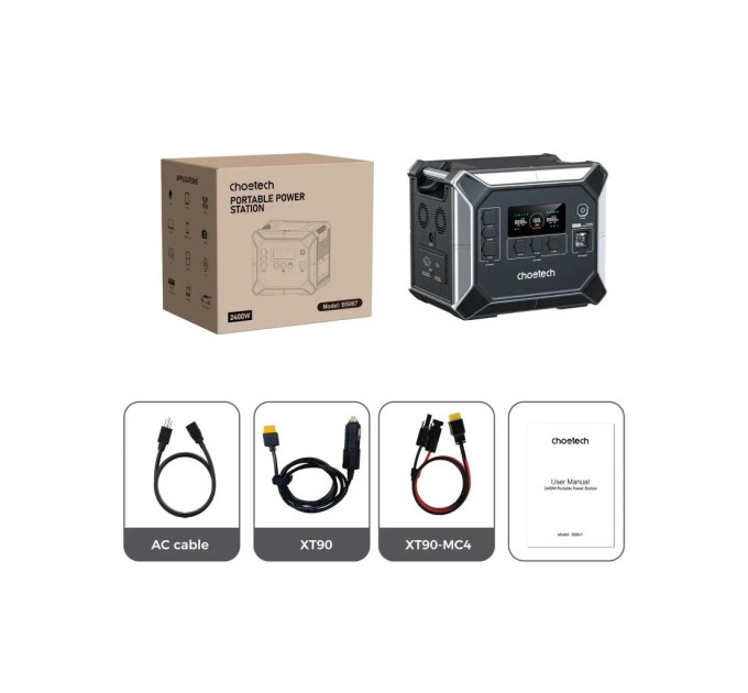 Зарядна станція Choetech 2400W 2048Wh (BS067-BQB)